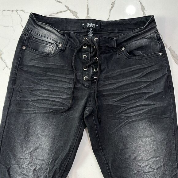 Abby Dawn | by Avril Lavigne Black Denim Studded Women’s Jeans - Picture 9 of 14